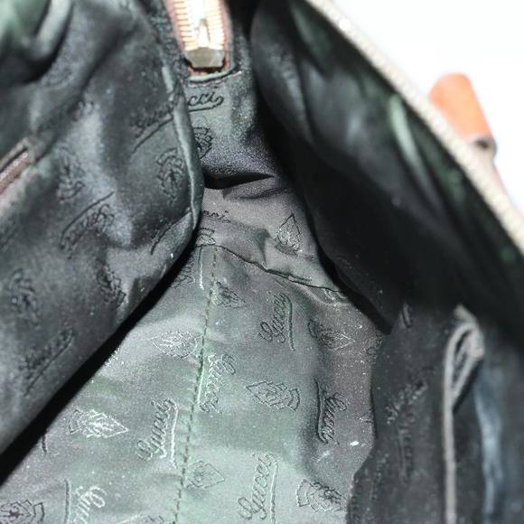 GUCCI GG Crystal Canvas Hand Bag Coated Canvas Brown 181487 Auth 60263 - Picture 11 of 16